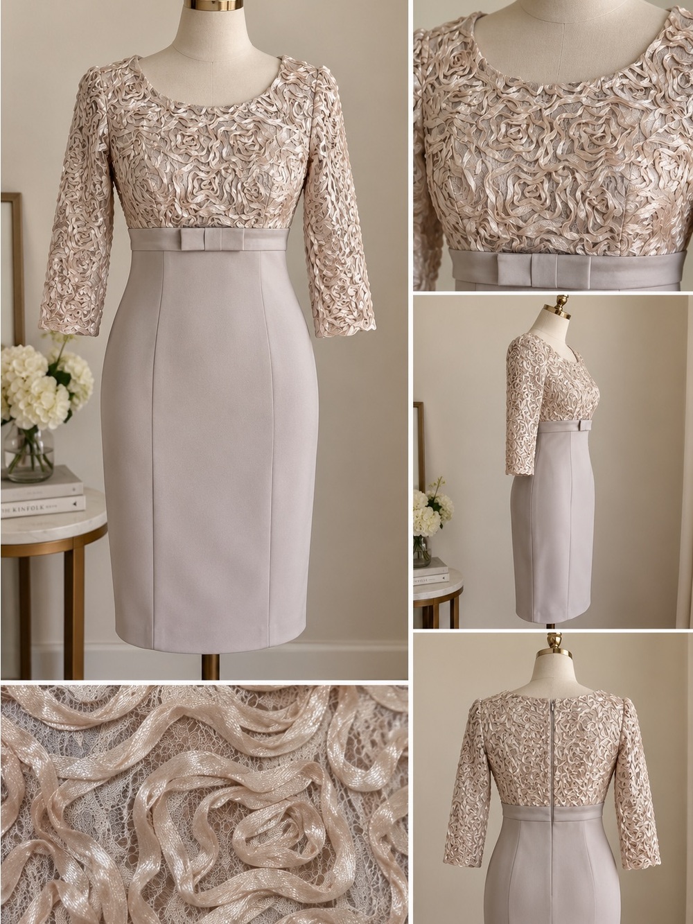 BUARO Elegant Lace Cocktail Dress – Women’s Formal Dress size M (8)